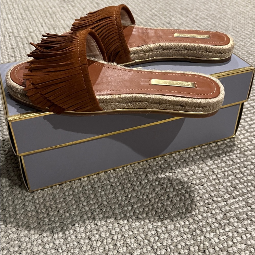 Louise et Cie Brown Fringe Women's Sandals size 5.5 - Picture 2 of 8